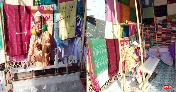 সোনারগায়ের বাহারি জামদানি ছড়াচ্ছে সৌন্দর্য