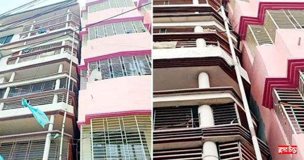 সিদ্ধিরগঞ্জে ৬ তলা ভবন হেলে পড়ায় আতঙ্কে এলাকাবাসী