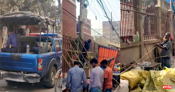 নগরীর ব্যস্ততম শায়েস্তা খান সড়ক দখলমুক্ত