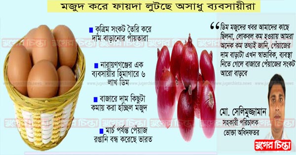 হিমাগারে ডিমে তা, পেঁয়াজের&nbsp;ঝাঁজ বাড়ছে