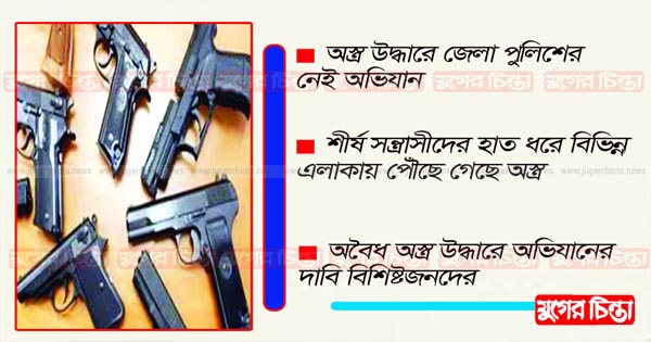 জেলায় প্রবেশ করেছে অবৈধ অস্ত্র