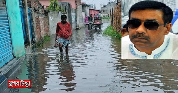 জলাবদ্ধতা দেখে হতবাক শামীম ওসমান