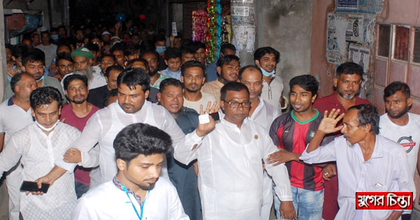 কাশিপুর ৯নং ওয়ার্ডে খোকন সরদারের গণসংযোগে জনতার ঢল