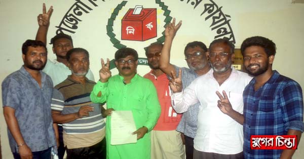 এনায়েতনগর ইউপি ৭নং ওয়ার্ডে মনোনয়নপত্র দাখিল করলেন শাহজাহান মাদবর