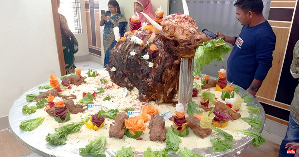 নতুন জামাইয়ের জন্য &lsquo;আস্ত গরুর সাগরনা&rsquo;