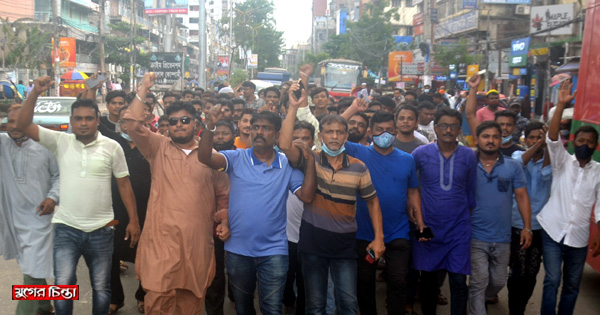 নাাসিম ওসমানের নামে সেতু নামকরণে ট্রাক ও&nbsp;ট্যাংকলরীর আনন্দ মিছিল