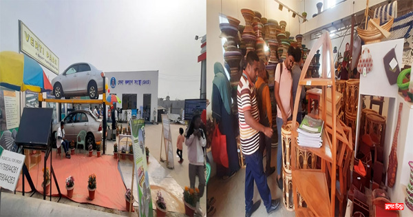 বাণিজ্যমেলায় কারাপণ্য, গাড়ি পার্কিং স্ট্যান্ডে আগ্রহী দর্শনার্থী