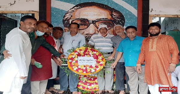 আ:লীগের ৭২তম প্রতিষ্ঠাবার্ষিকী জেলা শ্রমিক লীগের পুষ্পস্তবক অর্পণ