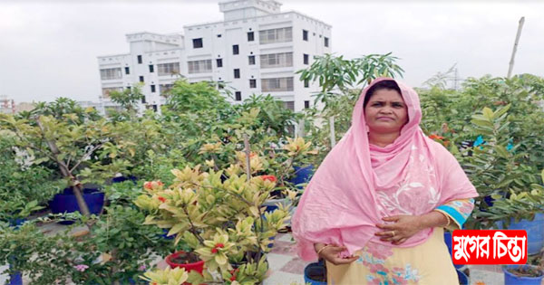 সিদ্ধিরগঞ্জে গৃহিনী নূরুন নাহারের শখের ছাদবাগান