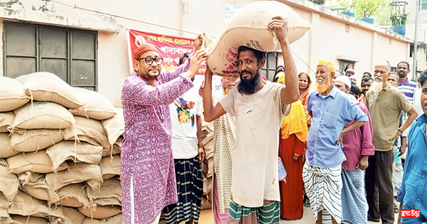 কায়েমপুরে ১৫ টাকা দরে চাউল বিক্রি শুরু
