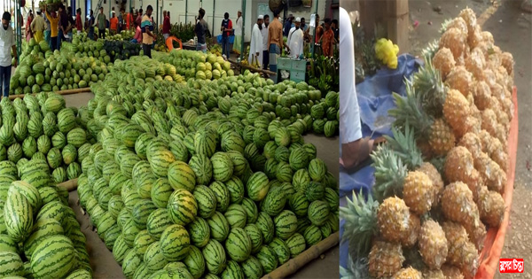 তরমুজ-আনারসের সরবরাহ বাড়লেও কমেনি দাম