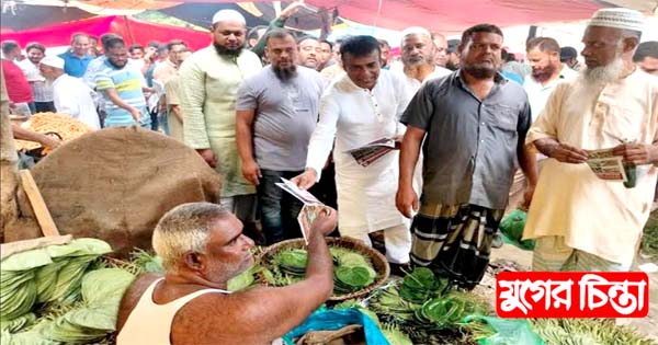 শেখ হাসিানার উন্নায়নের বার্তা তুলে ধরতে কালামের লিফলেট বিতরণ