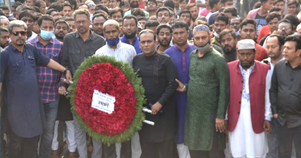 জননেতা চুনকা স্মরণে হাজারো কর্মী নিয়ে প্রভাতফেরিতে আবু সুফিয়ান