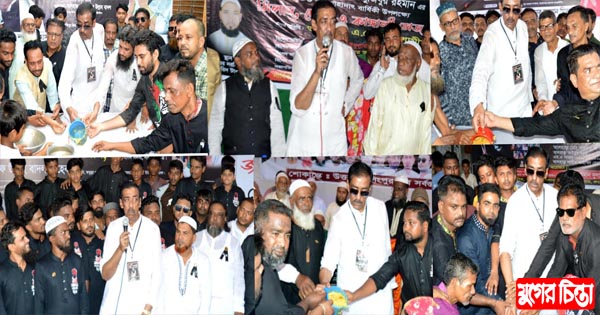 কাশিপুর ও এনায়েত নগর ইউনিয়নের শতাধীক স্পর্টে দোয়া ও খিচুড়ি বিতরণ