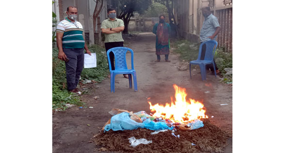 আদালতপাড়ায় মাদকদ্রব্য ধ্বংস