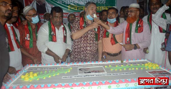 বঙ্গবন্ধুর জন্মশত বার্ষিকী উপলক্ষে কাশীপুরে কেক কাটা