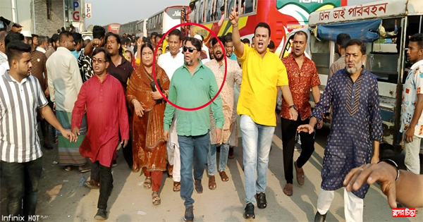 ওয়ারেন্ট নিয়ে আবারও শান্তি সমাবেশে যুবলীগ নেতা মতির শোডাউন