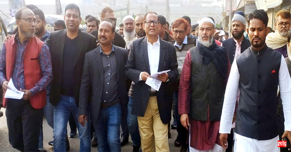 নৌকা বিজয় অব্যাহত রাখতে প্রচারণায় আনোয়ার হোসেন