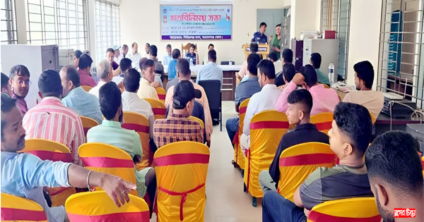 সিদ্ধিরগঞ্জে ৭ পূজা মন্ডপে নিরাপত্তা নিশ্চিতে মতবিনিময় সভা