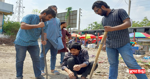 ৩নং ঘাটে পাল্টা বৃক্ষ রোপণ কর্মসূচি