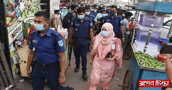 জনসচেতনতাসহ মাস্ক পড়তে বাধ্য করতে অভিযান