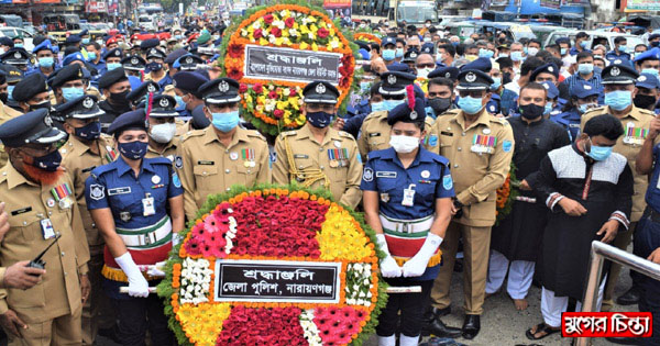 বঙ্গবন্ধুর শাহাদাৎ বার্ষিকীতে জেলা পুলিশের শ্রদ্ধা