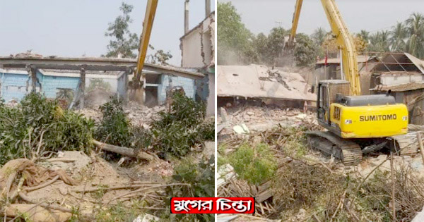 রূপগঞ্জে শীতলক্ষ্যার তীরের অবৈধ স্থাপনা উচ্ছেদ