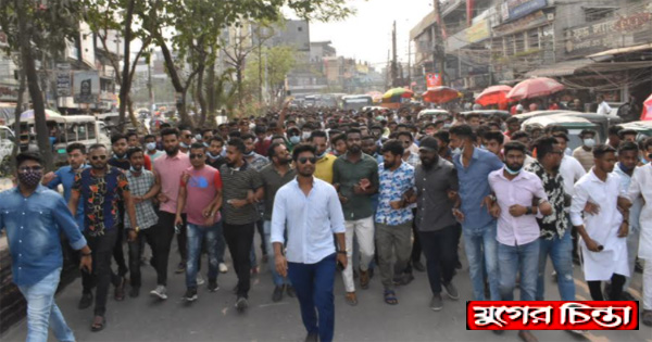 ছাত্রলীগের র&zwnj;্যালীতে আহাম্মেদ কাউছারের মিছিল নিয়ে যোগদান